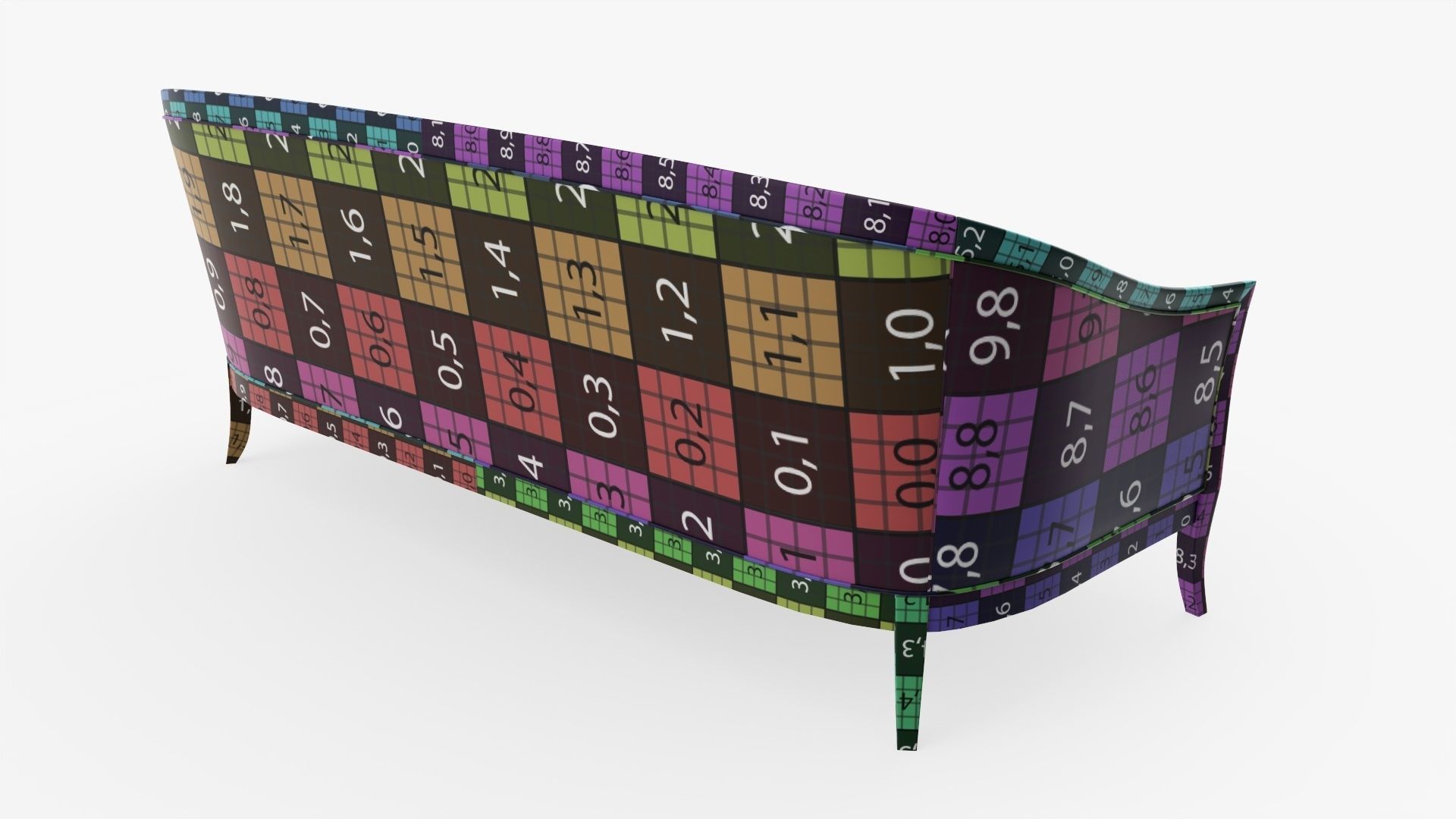 Sofa cabriole style 02 3D model_10
