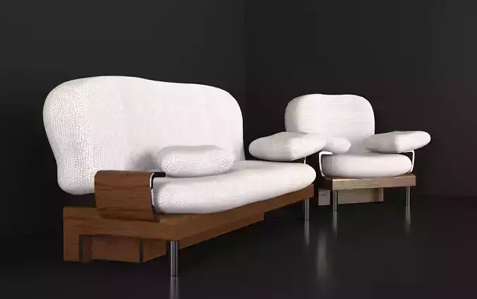 Sofa armchair fabric furniture set