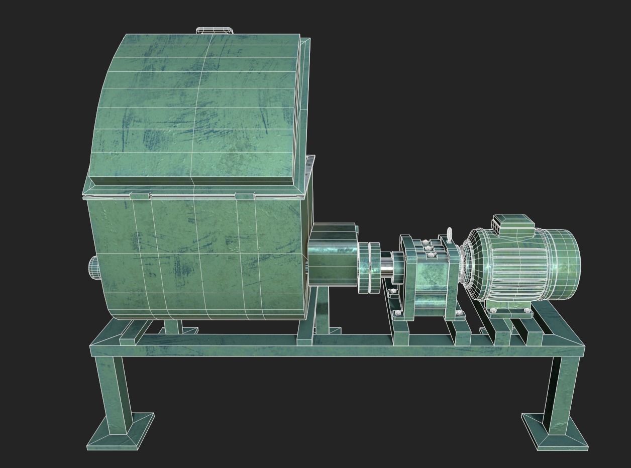 Z Blade Mixer Low-poly 3D model_13