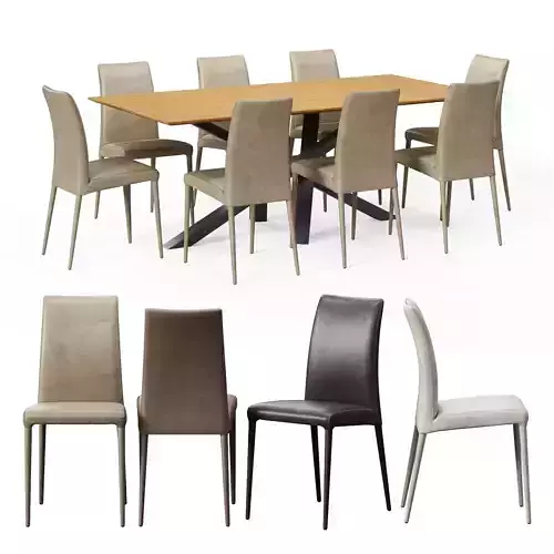 Riflessi Bruna Flex Chair and Shangai Table
