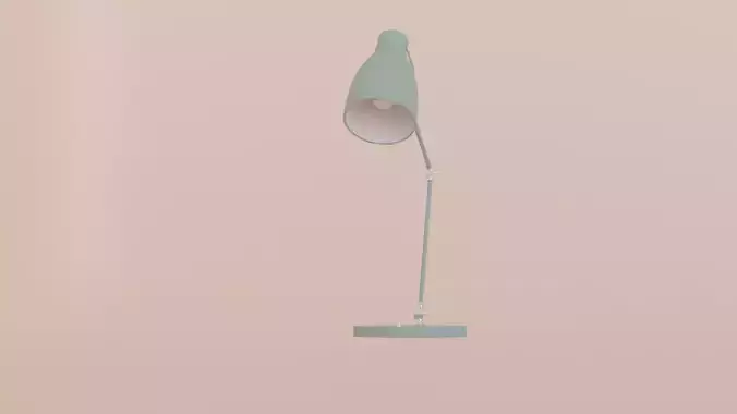 Green Table Desk Lamp 3D Model