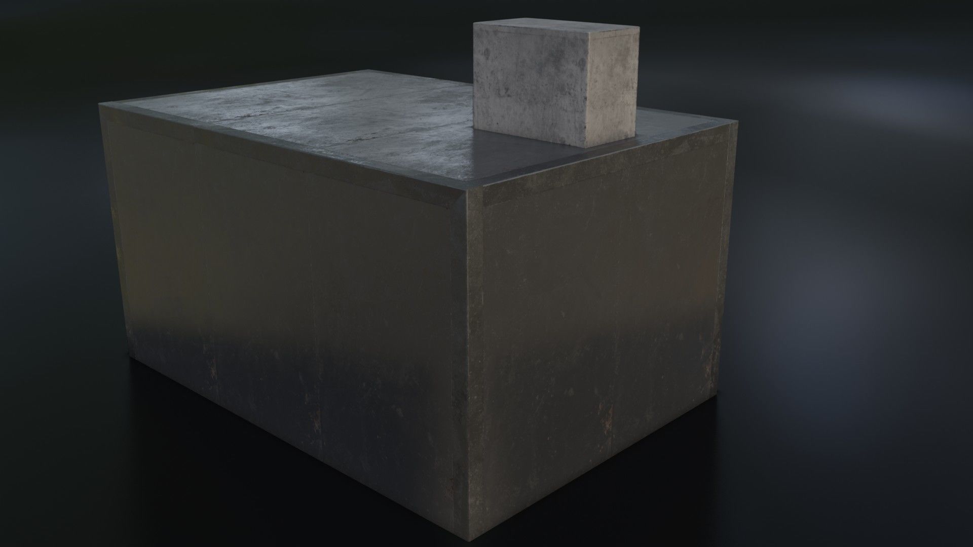 Old Dirty Morgue Drawer - Mortuary Fridge Low-poly 3D model_24