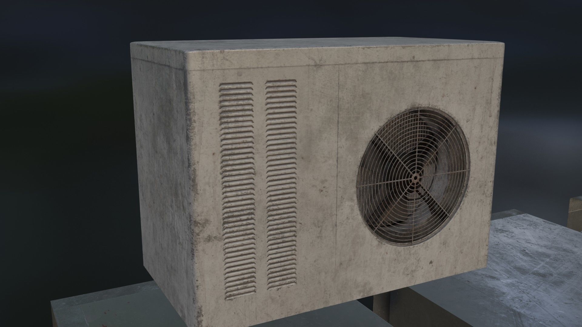 Old Dirty Morgue Drawer - Mortuary Fridge Low-poly 3D model_39