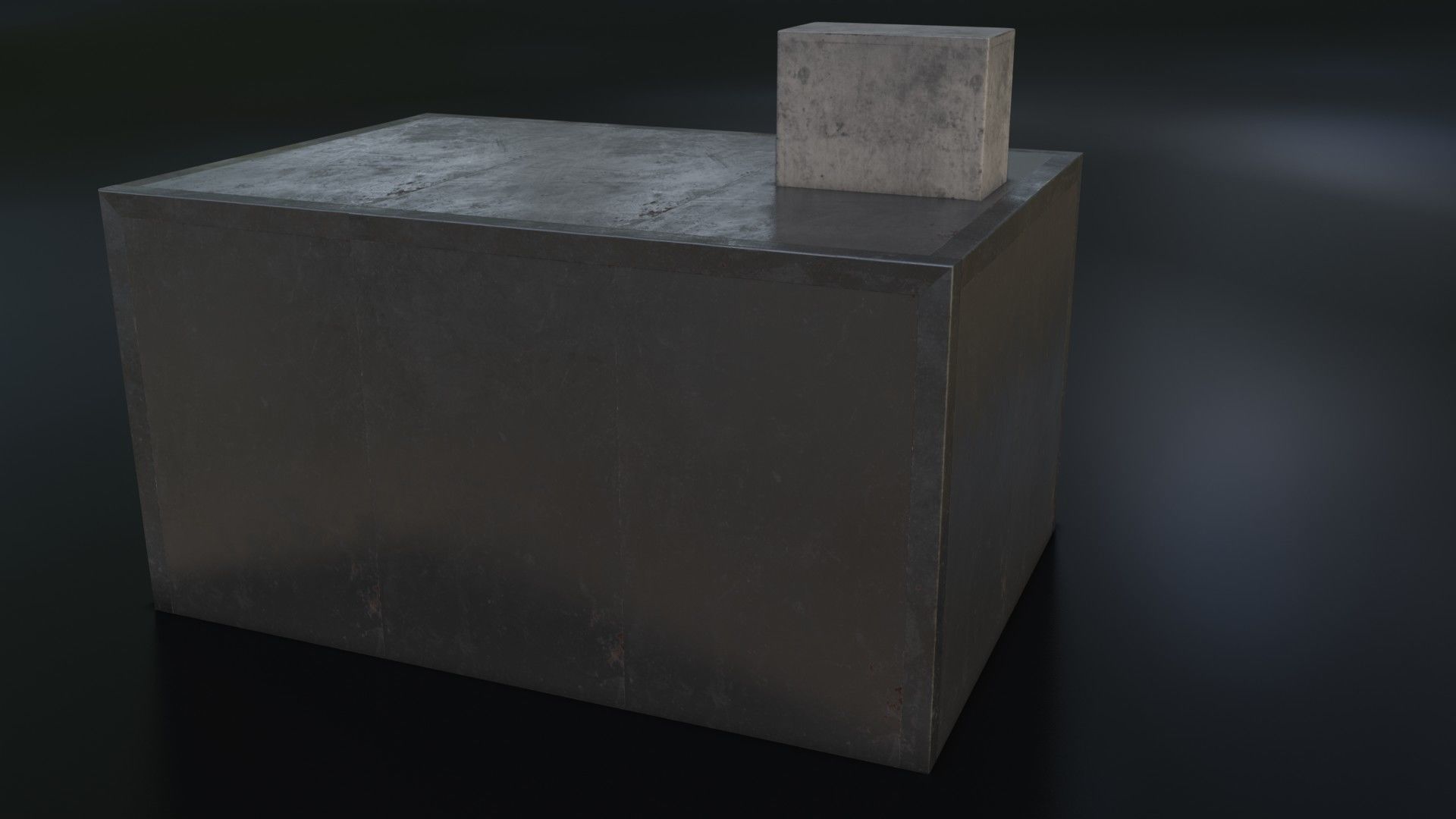 Old Dirty Morgue Drawer - Mortuary Fridge Low-poly 3D model_22