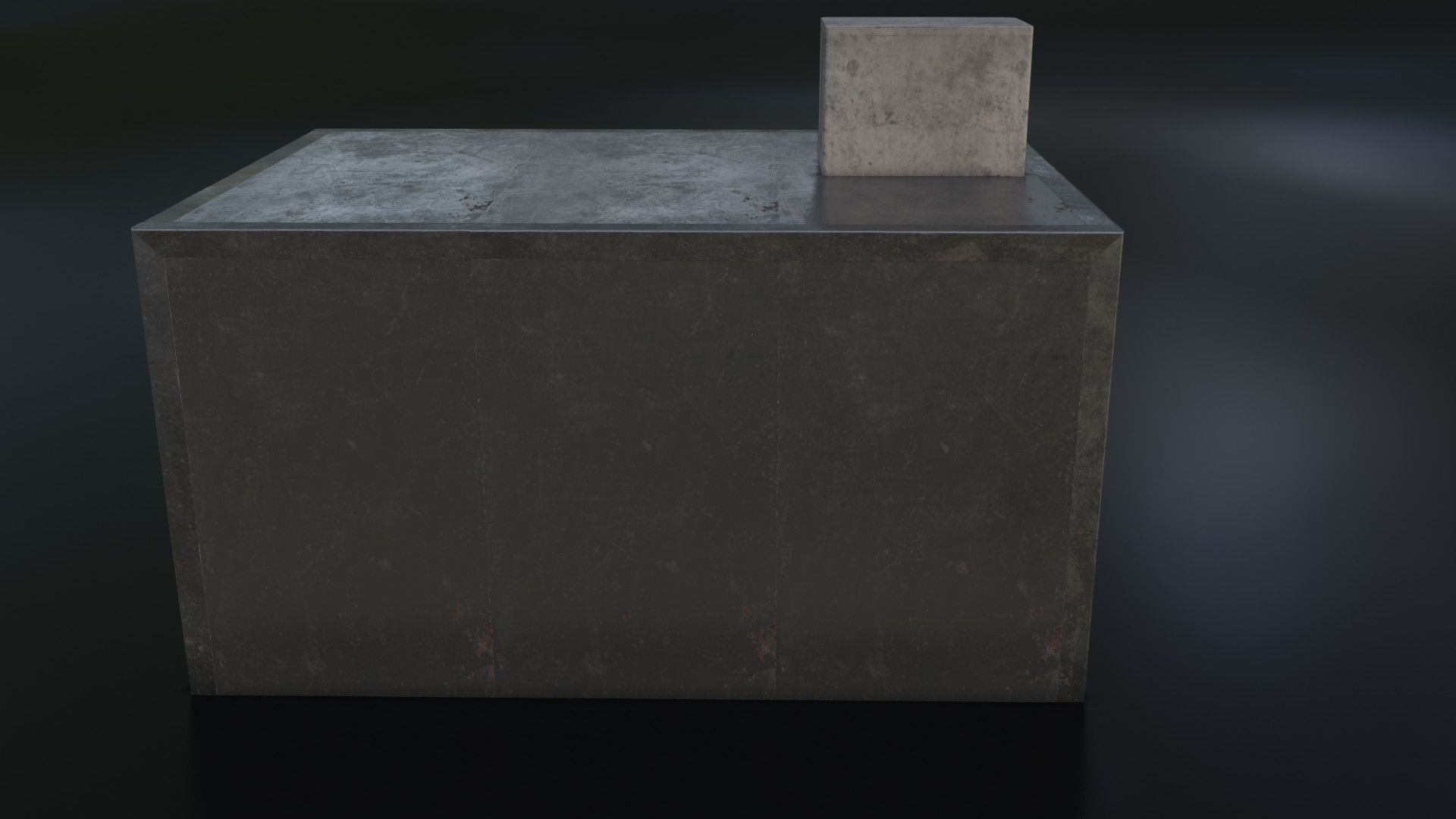 Old Dirty Morgue Drawer - Mortuary Fridge Low-poly 3D model_20