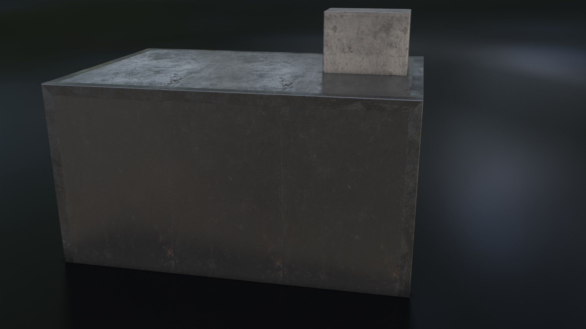 Old Dirty Morgue Drawer - Mortuary Fridge Low-poly 3D model_21