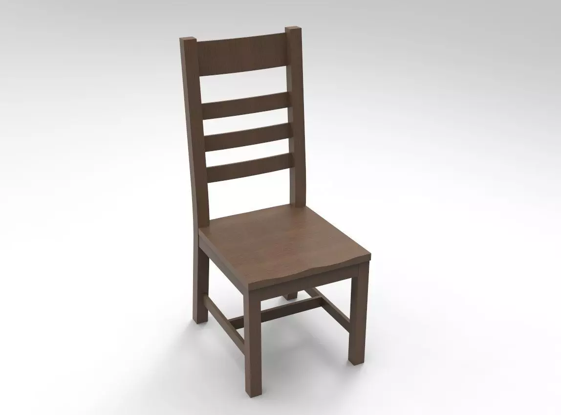 Darkwood Chair 3D Model Low-poly 3D model_0