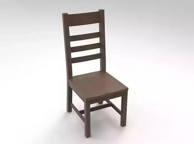 Darkwood Chair 3D Model Low-poly 3D model