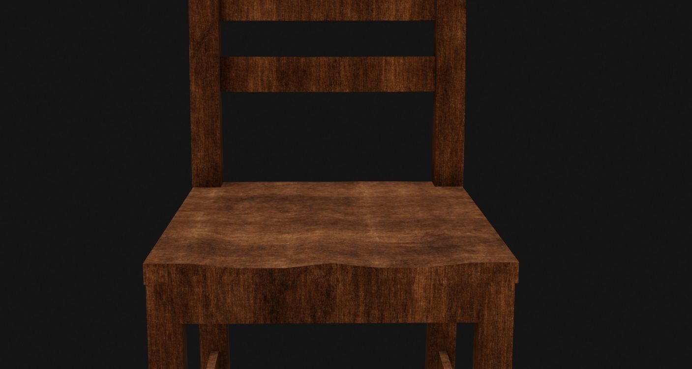 Darkwood Chair 3D Model Low-poly 3D model_6