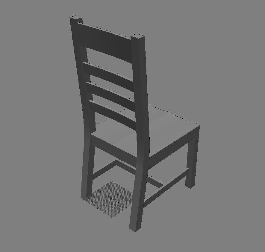 Darkwood Chair 3D Model Low-poly 3D model_10