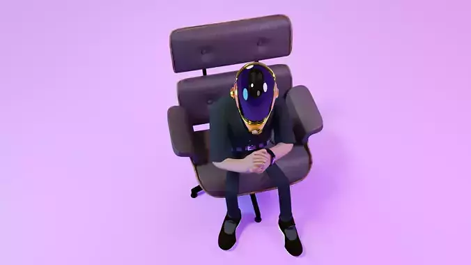 Daft Punk 3D Character for animation 3D model