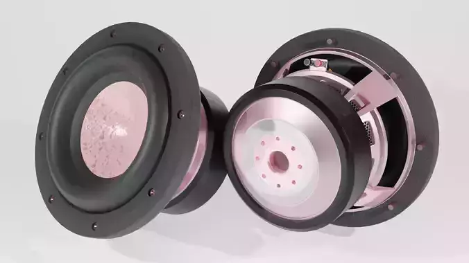 Woofer Speaker Rose 02 - Blender 3d