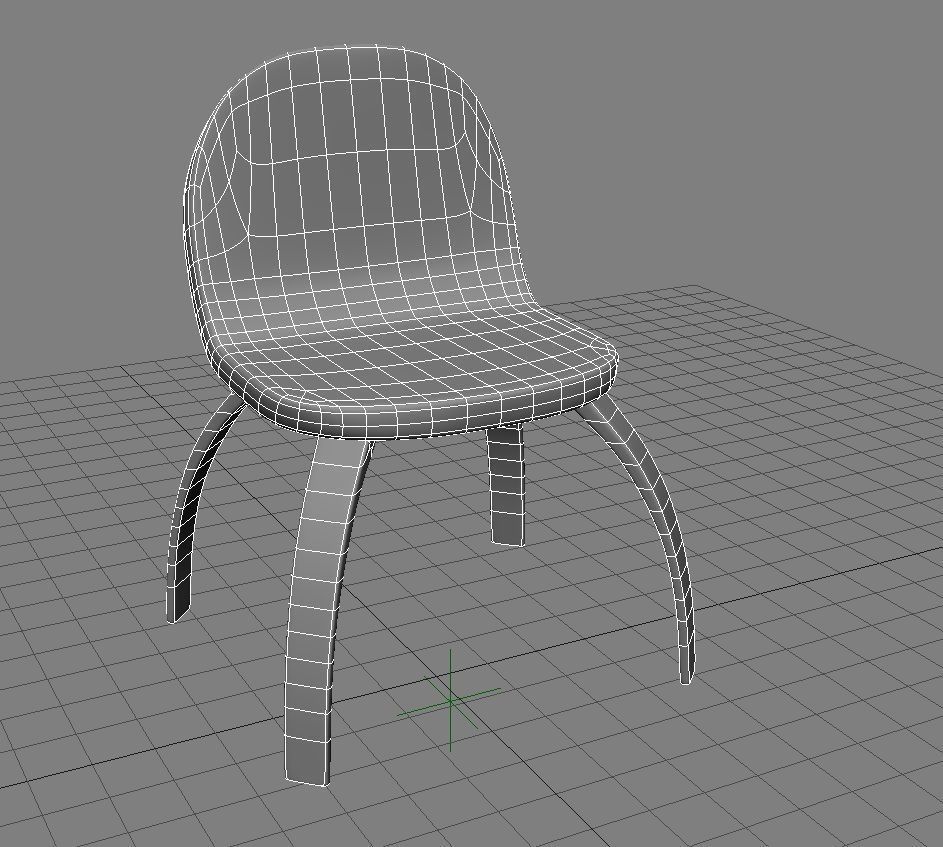 Funky Wooden Chair 3D Model Low-poly 3D model_4
