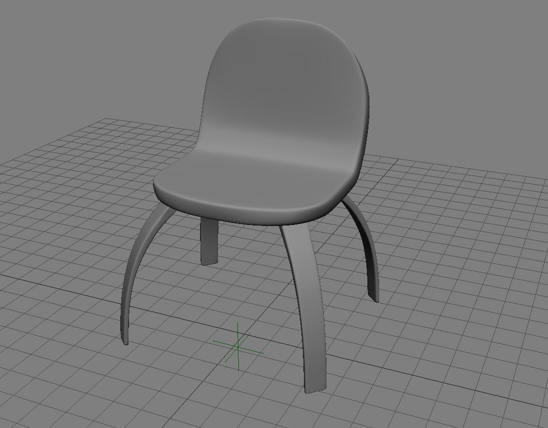 Funky Wooden Chair 3D Model Low-poly 3D model_3