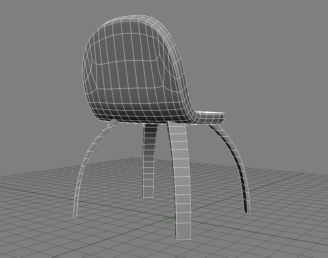 Funky Wooden Chair 3D Model Low-poly 3D model_2