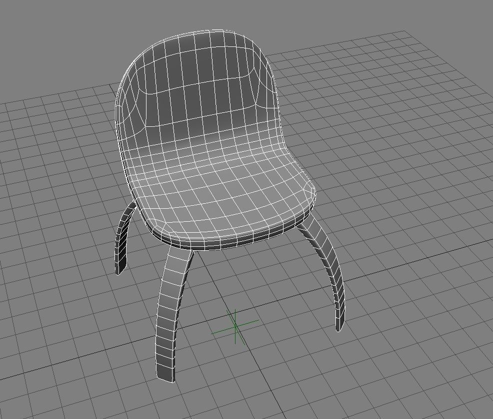 Funky Wooden Chair 3D Model Low-poly 3D model_1