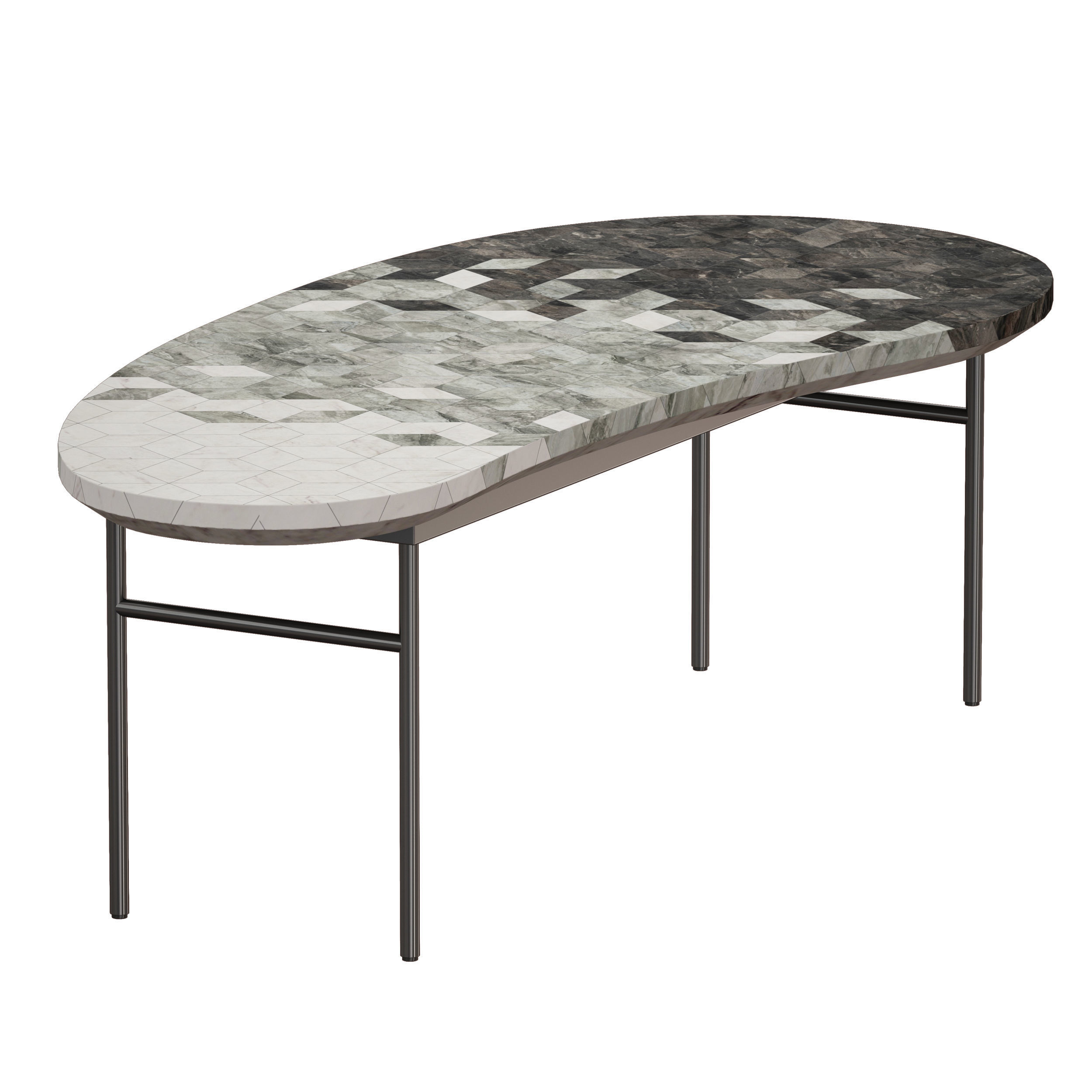 Liza Coffee Table Crate and Barrel 3D model_3