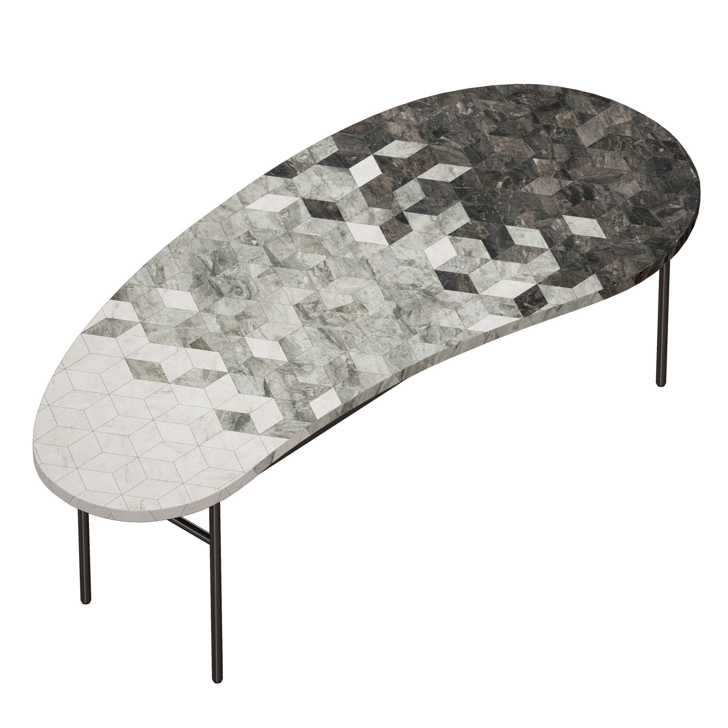 Liza Coffee Table Crate and Barrel 3D model_2