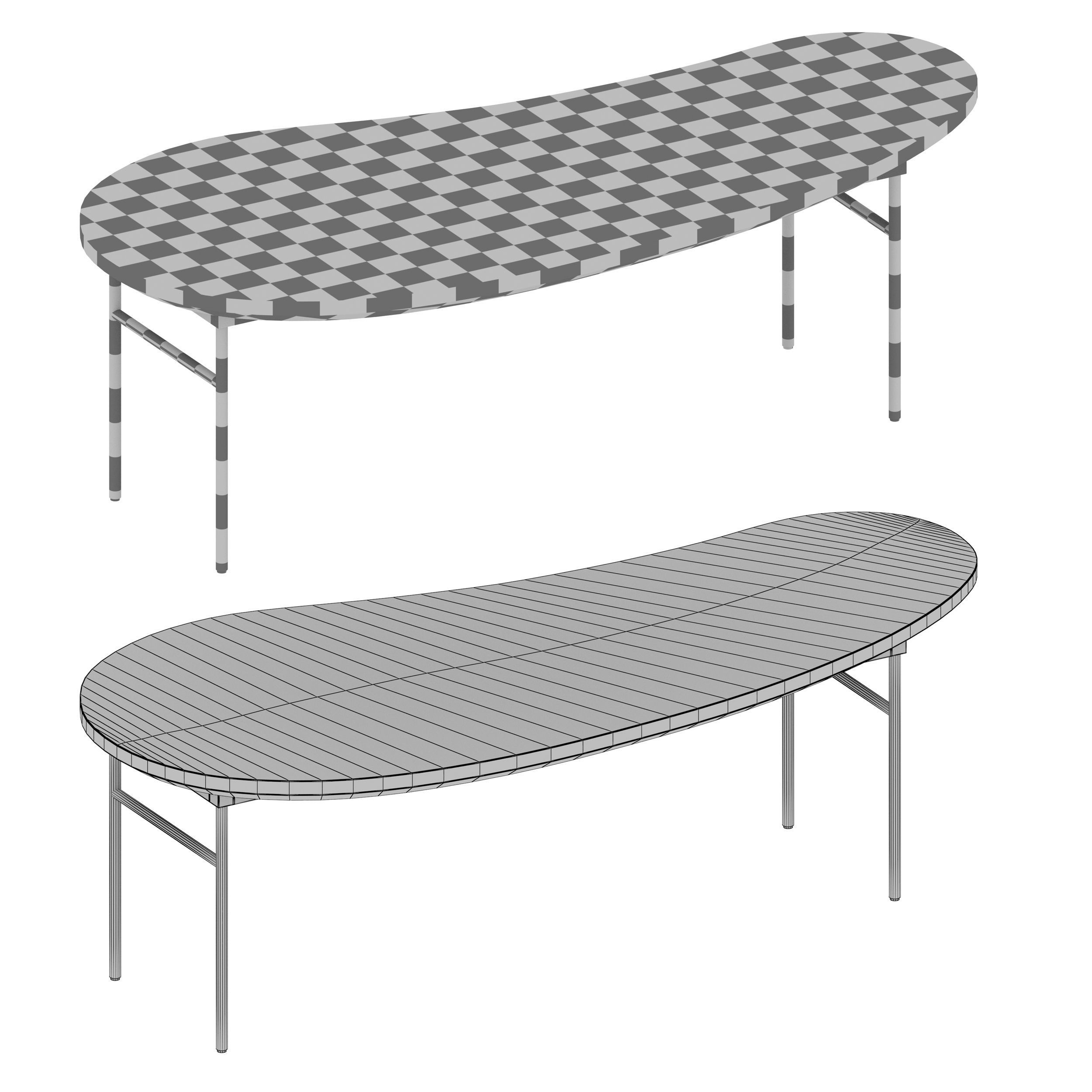 Liza Coffee Table Crate and Barrel 3D model_10