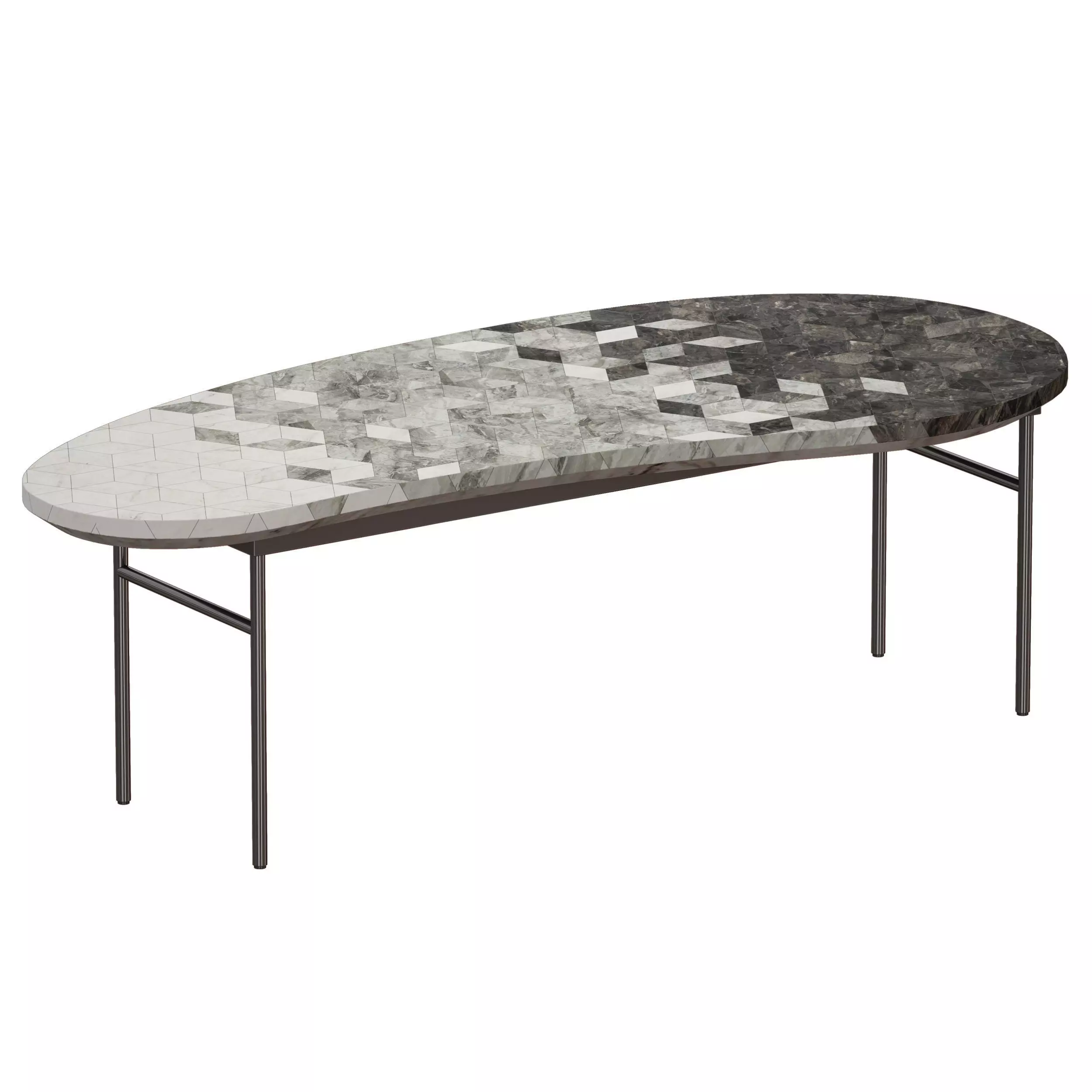 Liza Coffee Table Crate and Barrel 3D model_0