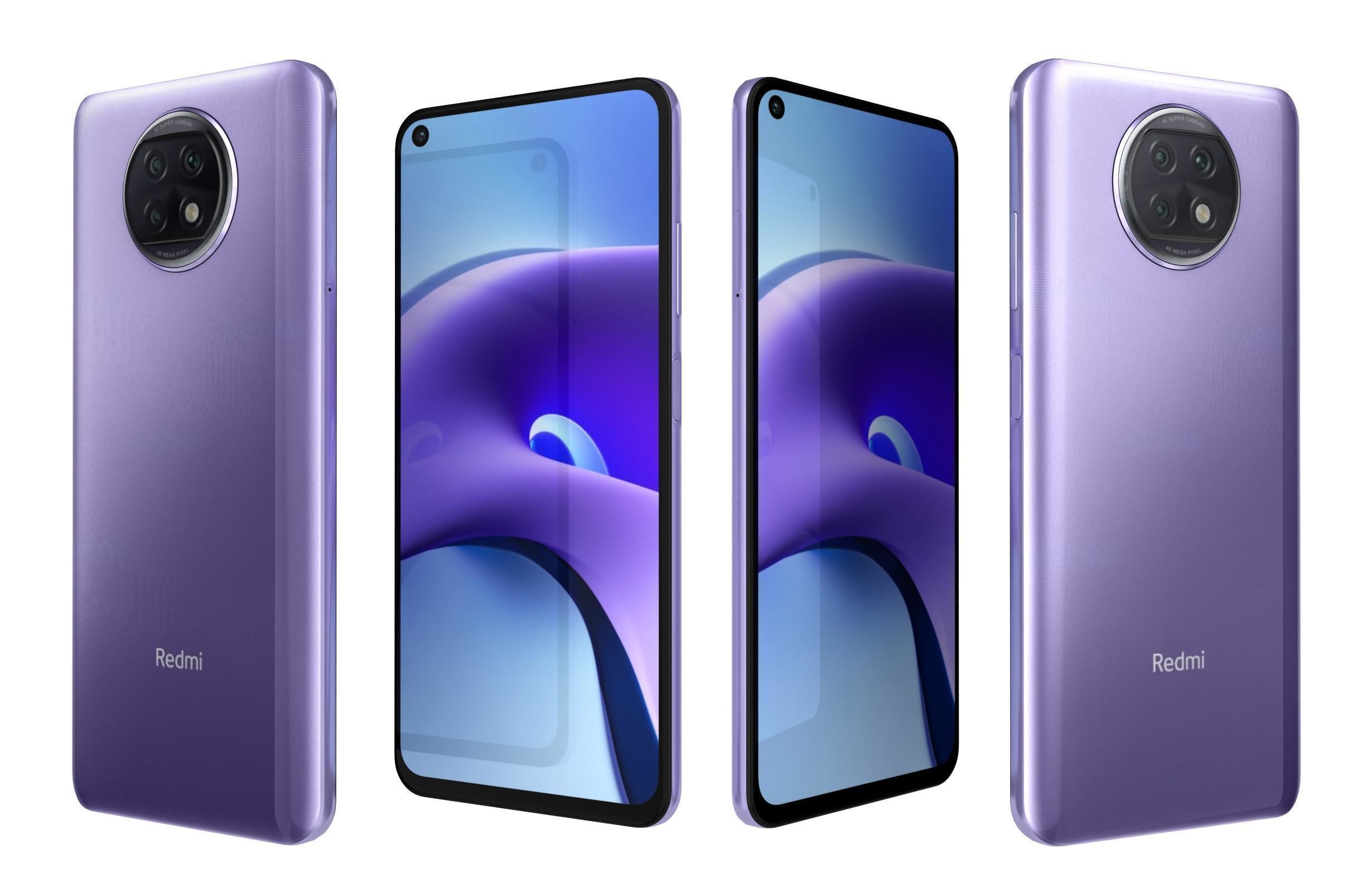Xiaomi Redmi Note 9T Daybreak Purple And Nightfall Black 3D model_11