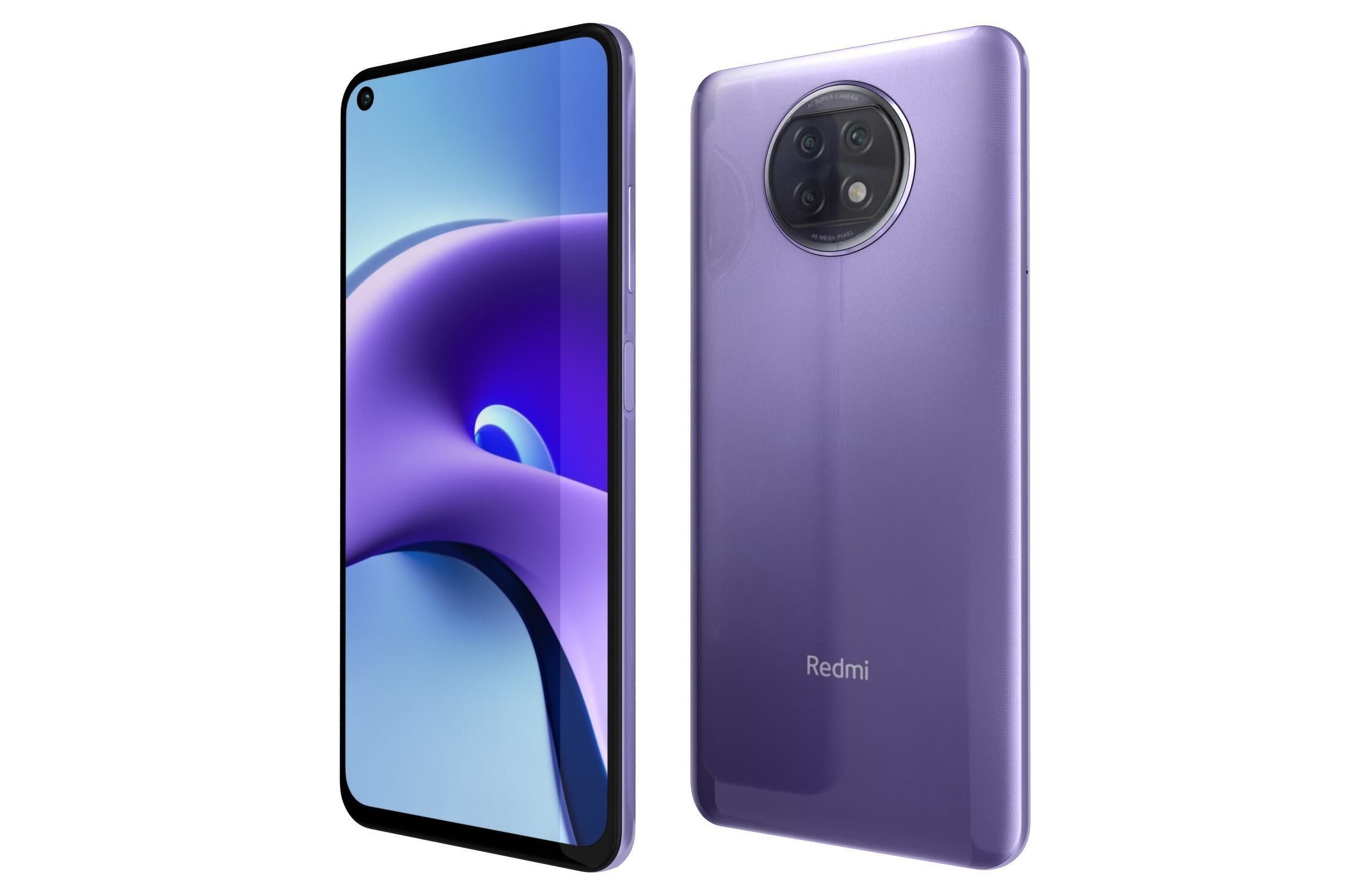 Xiaomi Redmi Note 9T Daybreak Purple And Nightfall Black 3D model_1