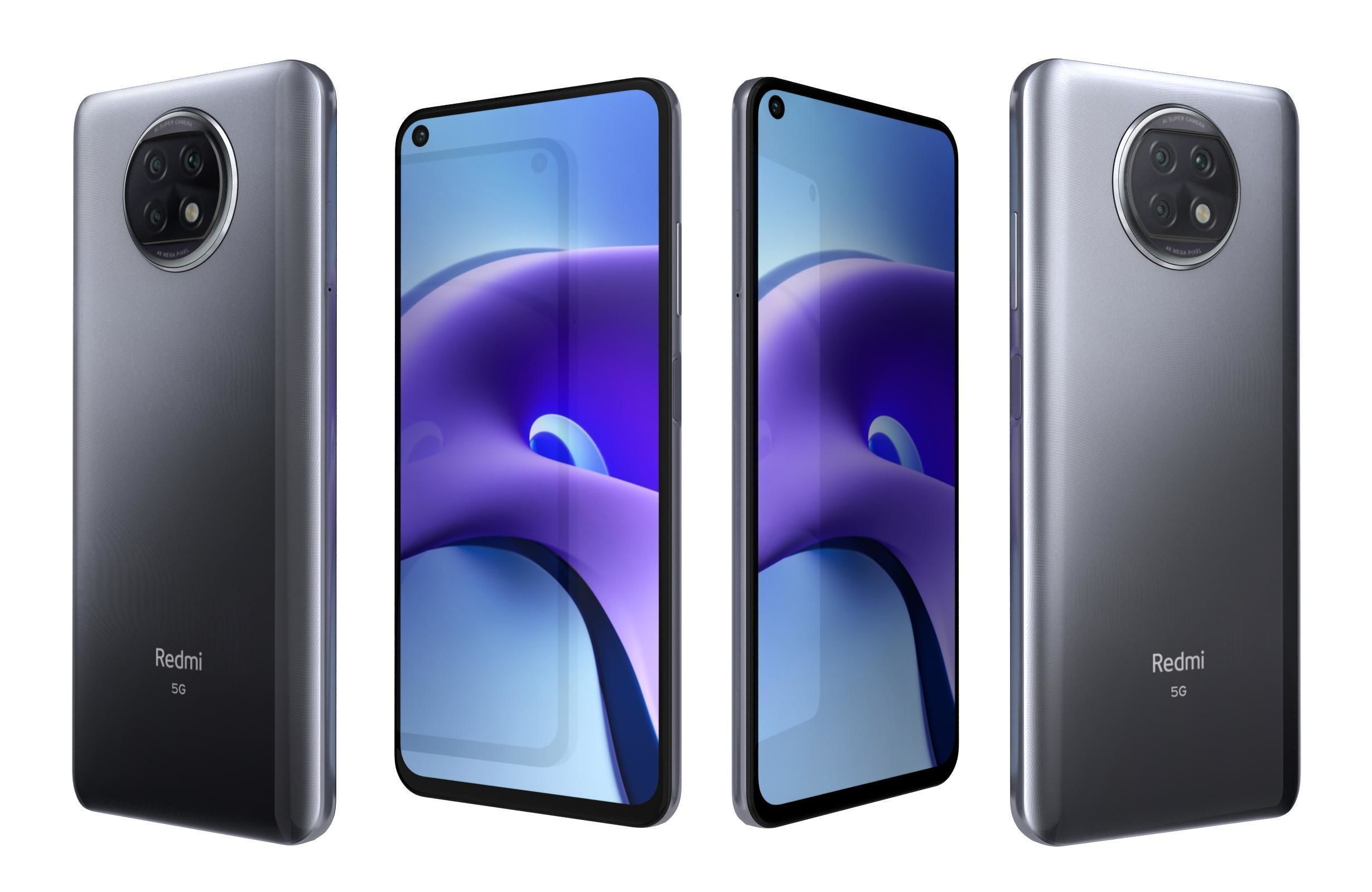 Xiaomi Redmi Note 9T Daybreak Purple And Nightfall Black 3D model_8
