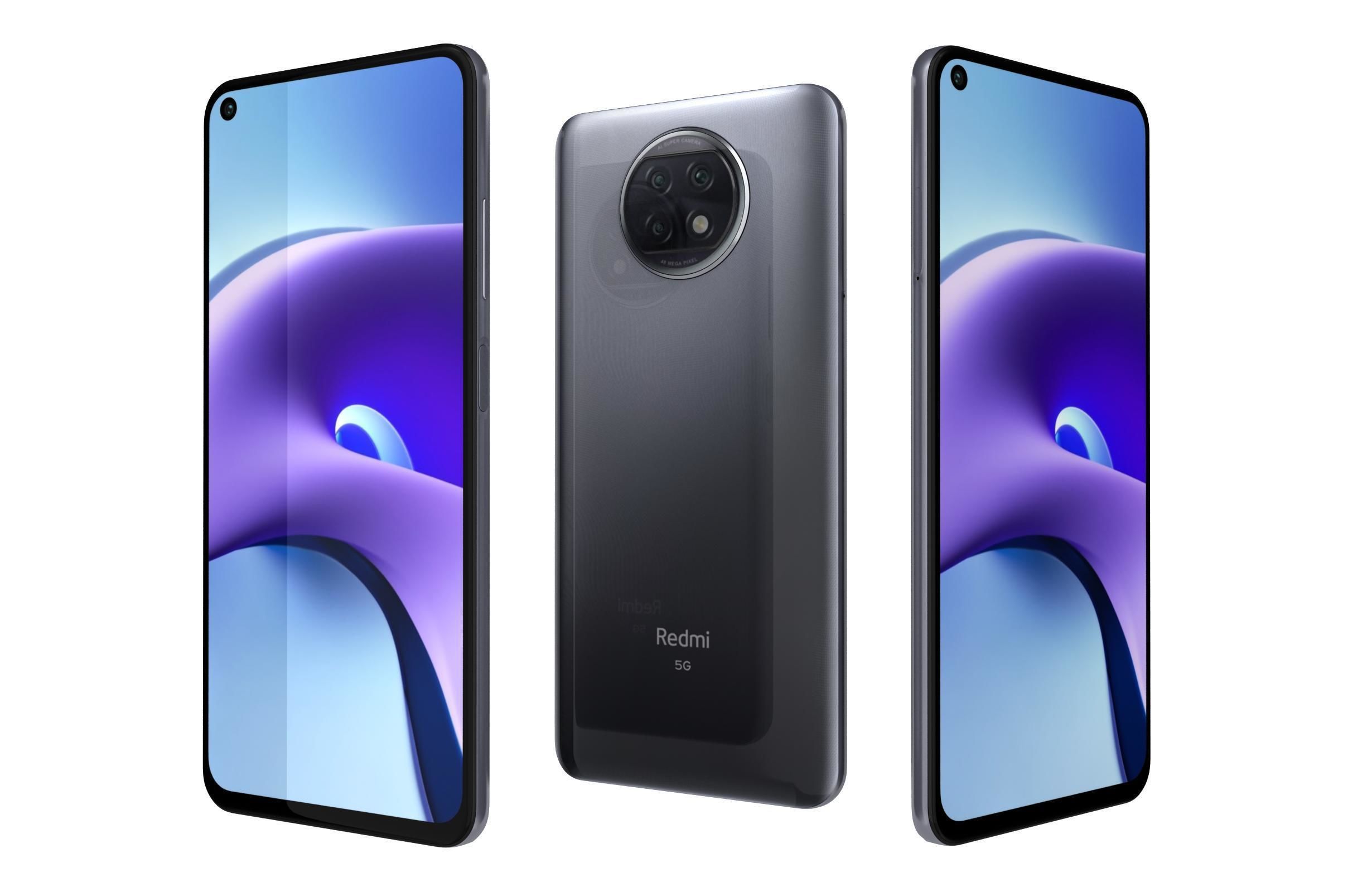 Xiaomi Redmi Note 9T Daybreak Purple And Nightfall Black 3D model_3