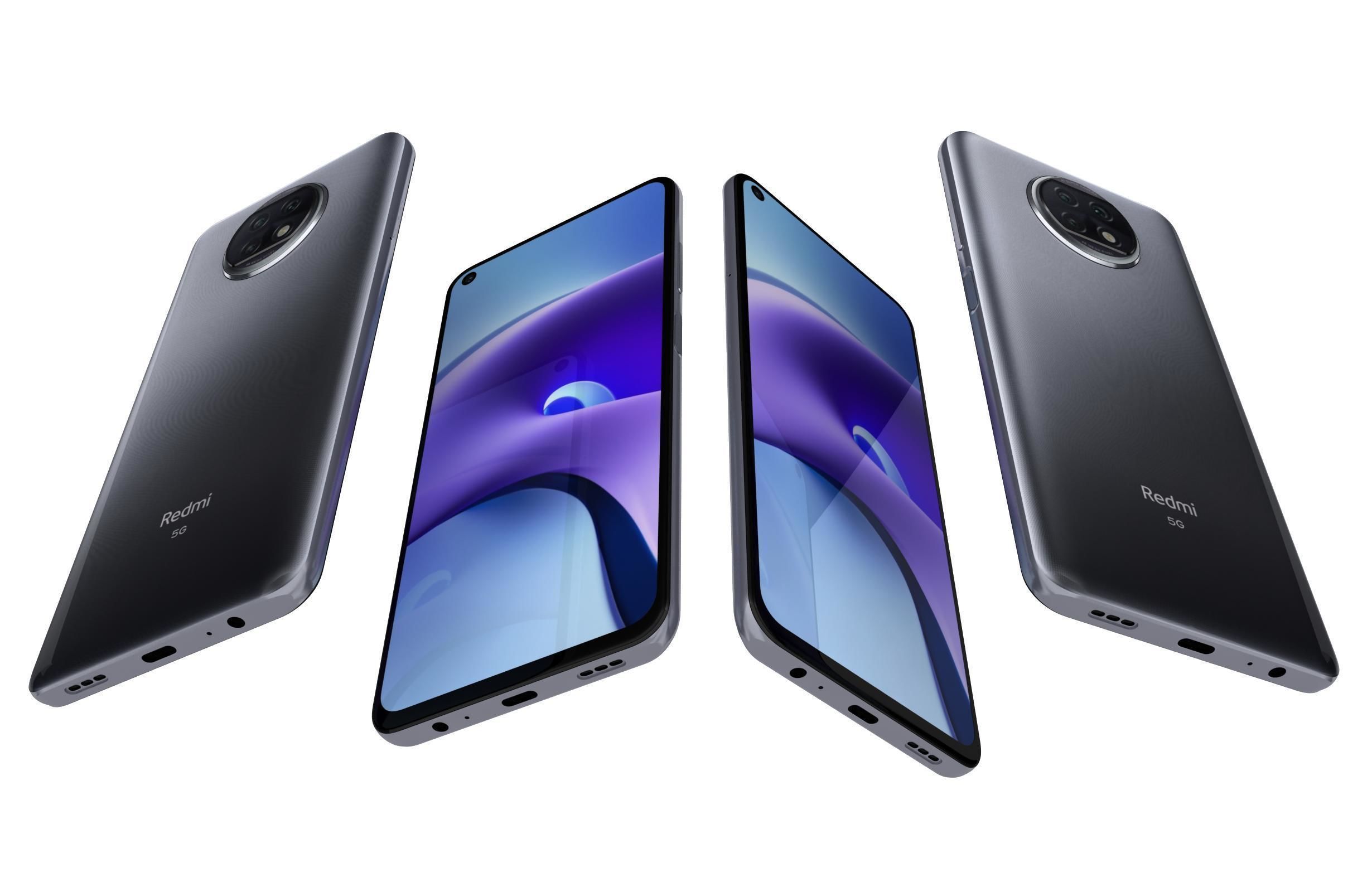 Xiaomi Redmi Note 9T Daybreak Purple And Nightfall Black 3D model_12