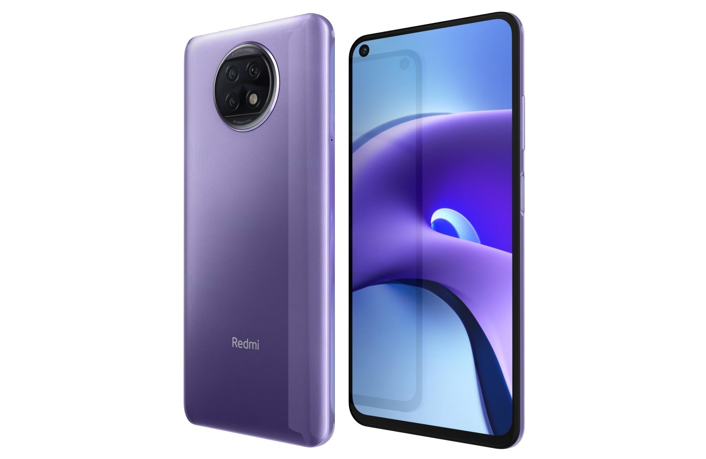 Xiaomi Redmi Note 9T Daybreak Purple And Nightfall Black 3D model_23