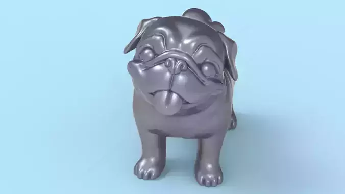 Cute Smiley Pug 3D print model