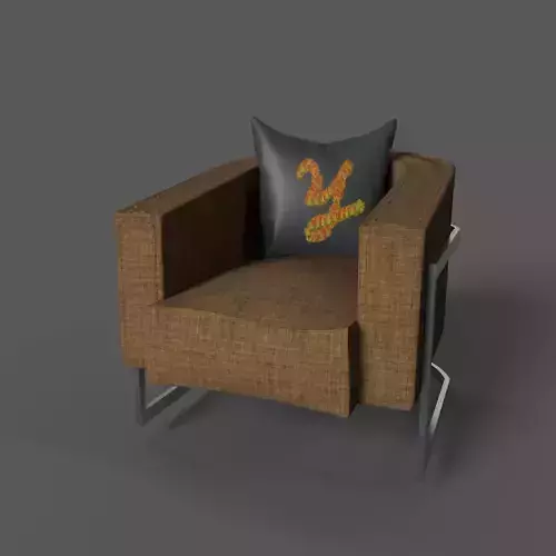 Armchair vs 1 Low-poly 3D model