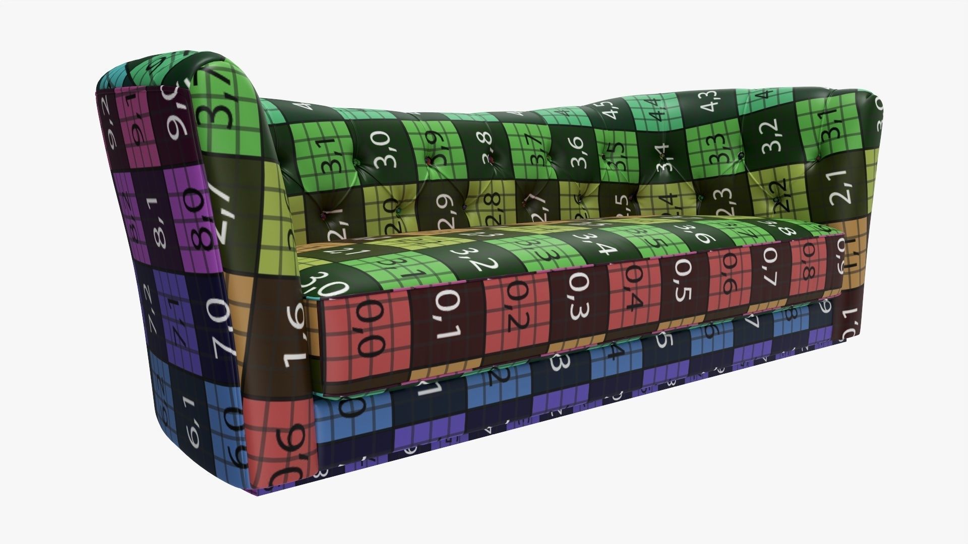 Sofa knole style 3D model_10