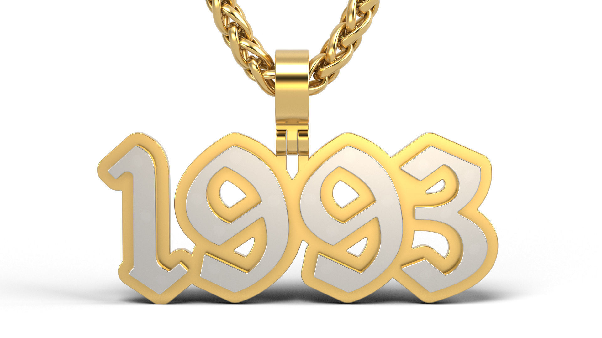 Old English 1993 stone and solid 3D print model_2