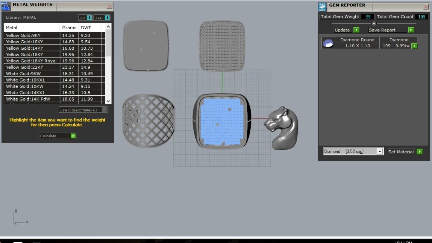 Paanther face ring 3D print model_5