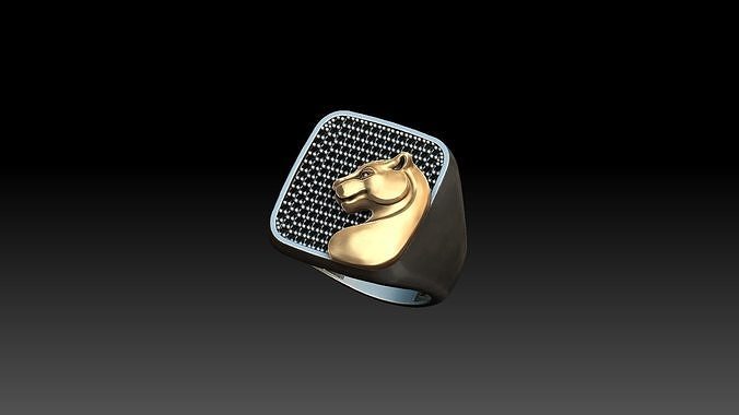 Paanther face ring 3D print model