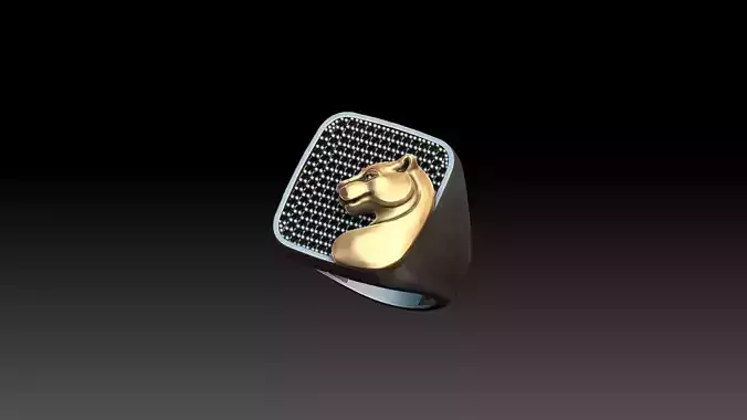 Paanther face ring 3D print model