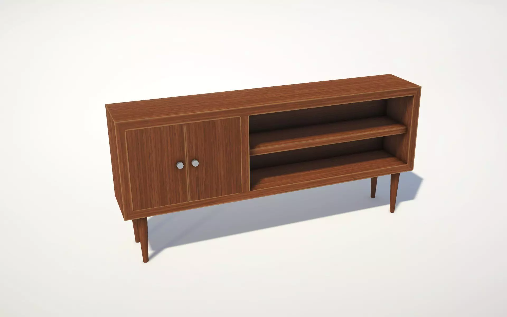 Mid Century Sideboard Low-poly 3D model_0