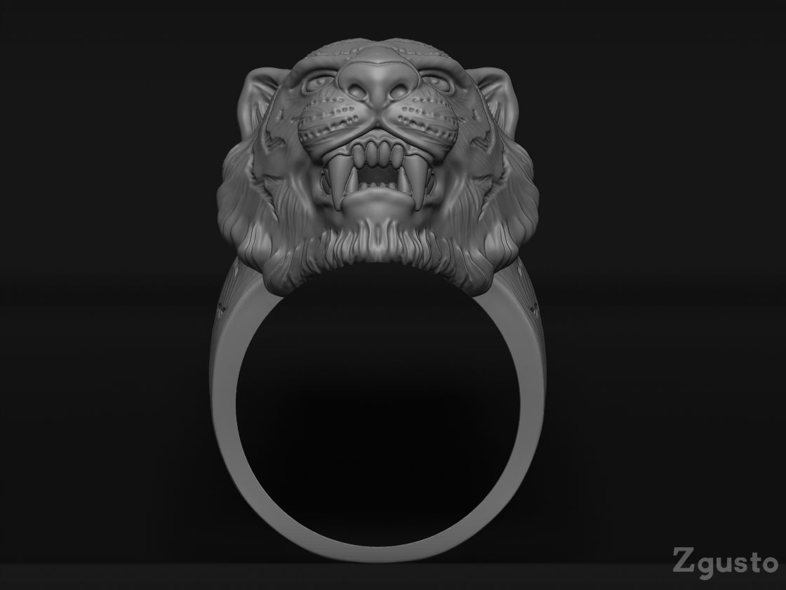Tiger rings 3D print model_2