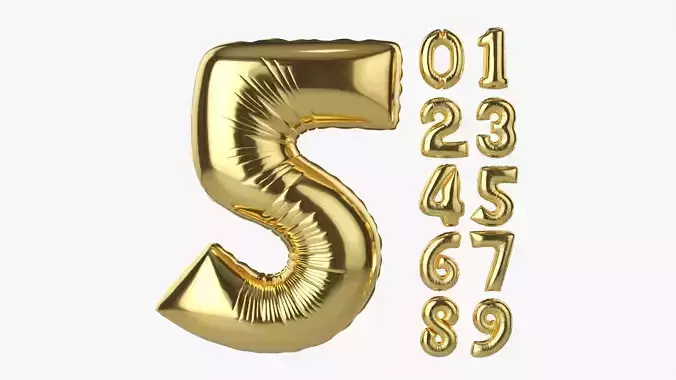 Foil air balloon numbers 02