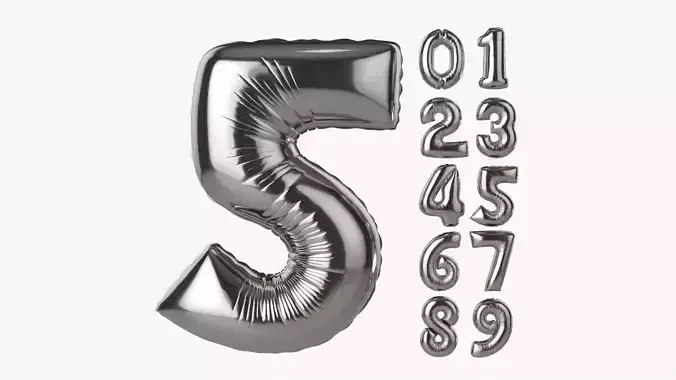 Foil air balloon numbers 03