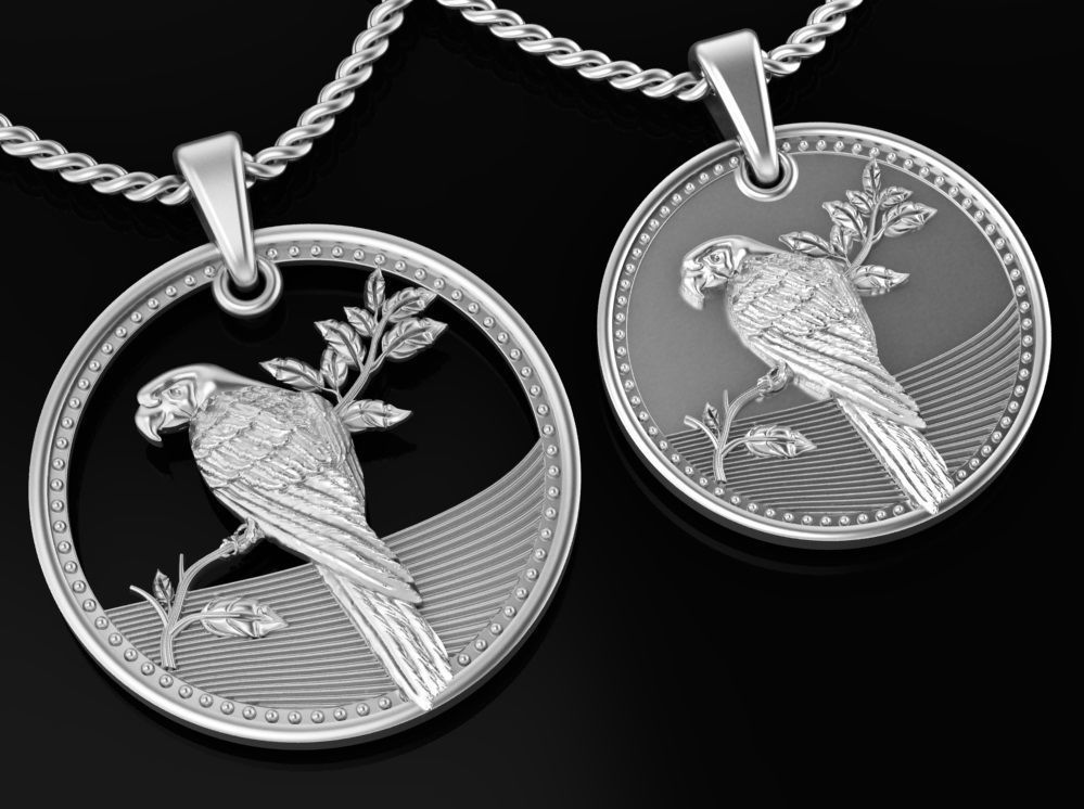 pendant macaw   3D print model_5