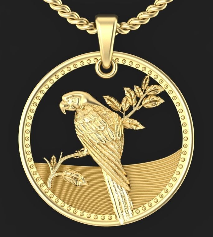 pendant macaw   3D print model_1