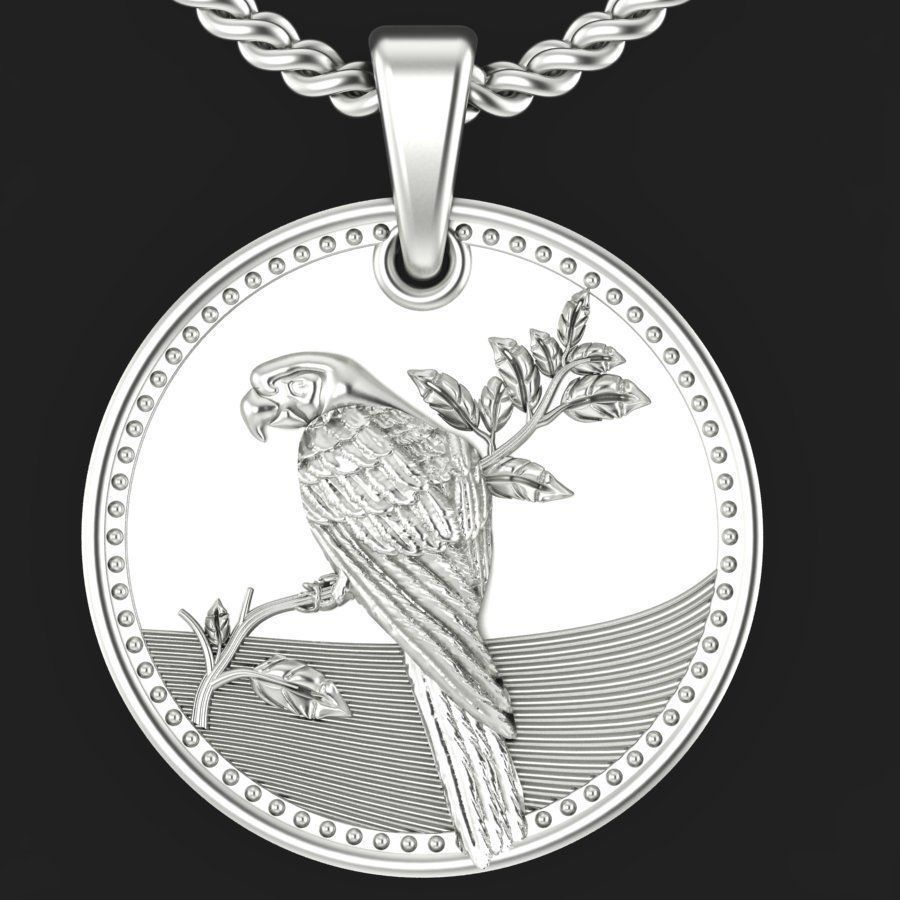 pendant macaw   3D print model_2