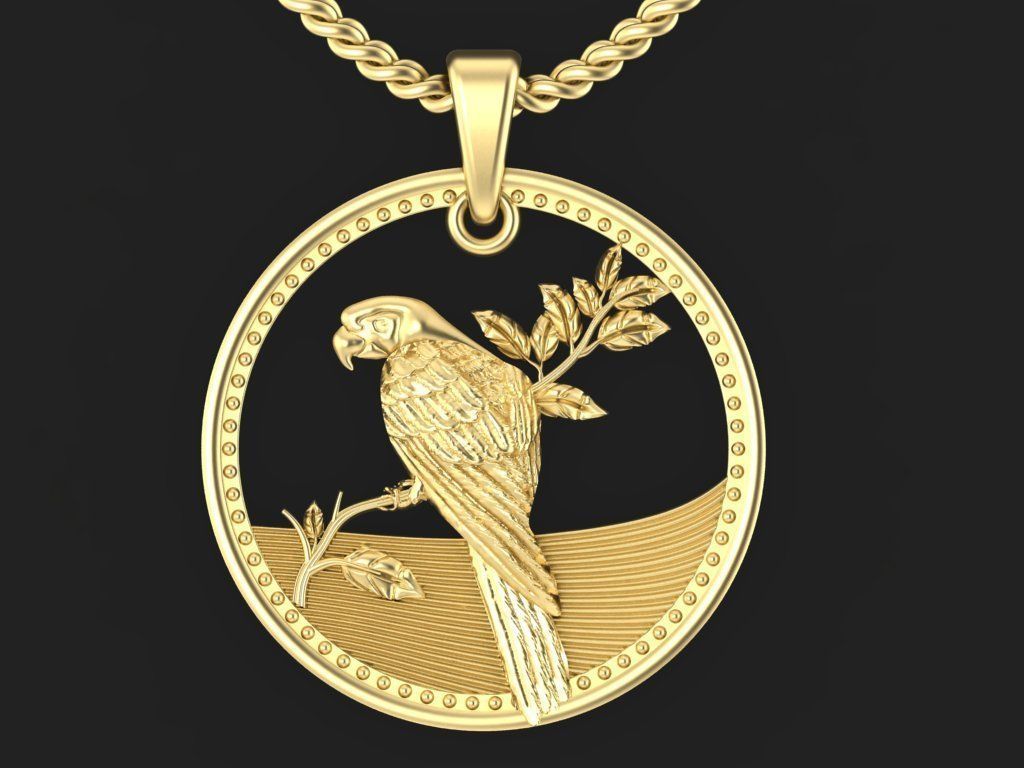 pendant macaw   3D print model_8