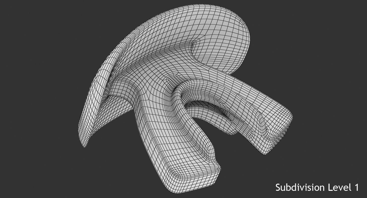 Football Mouthpiece Low-poly 3D model_9
