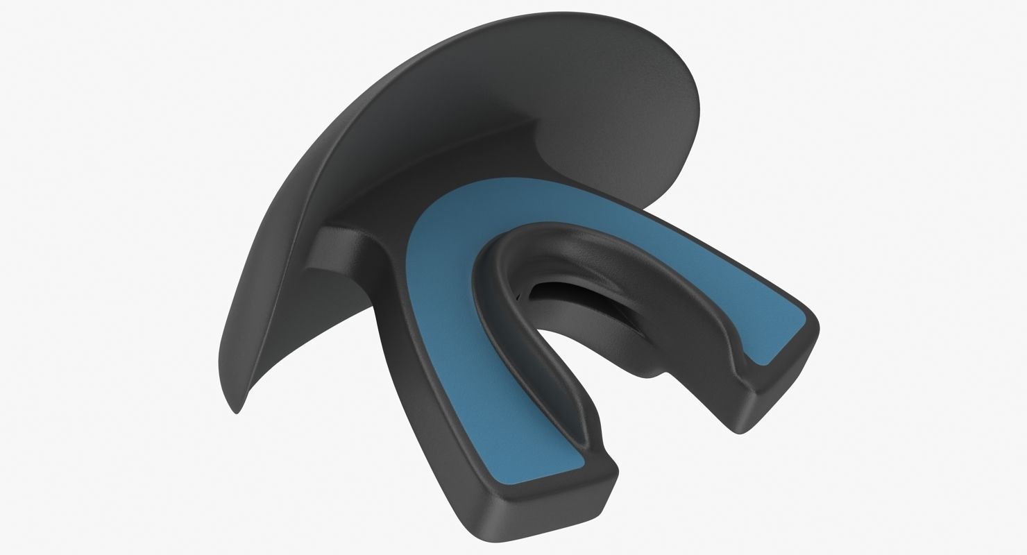 Football Mouthpiece Low-poly 3D model_1