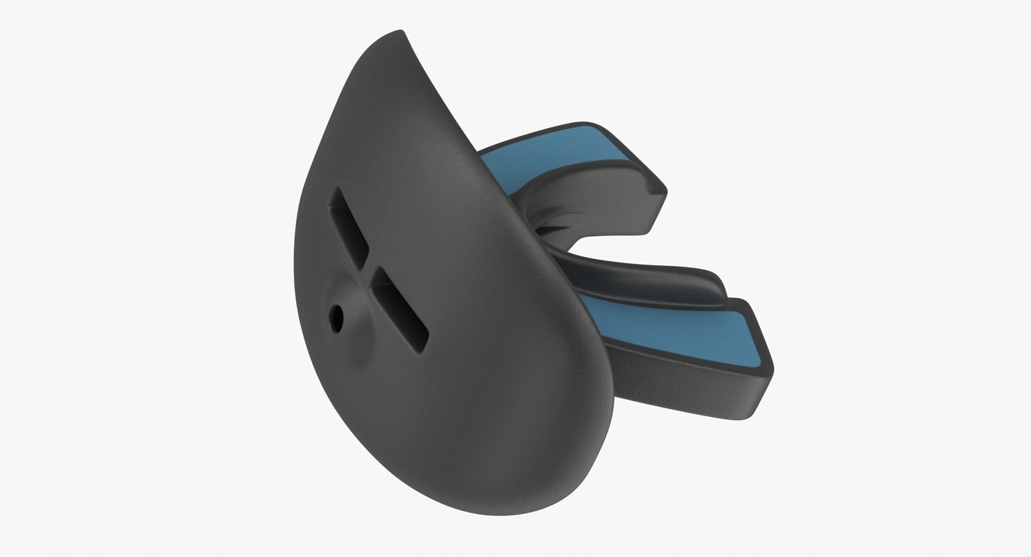 Football Mouthpiece Low-poly 3D model_5