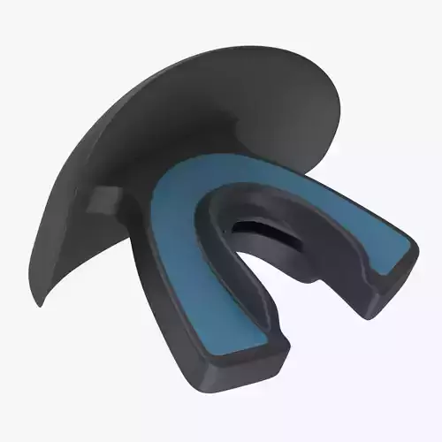 Football Mouthpiece Low-poly 3D model