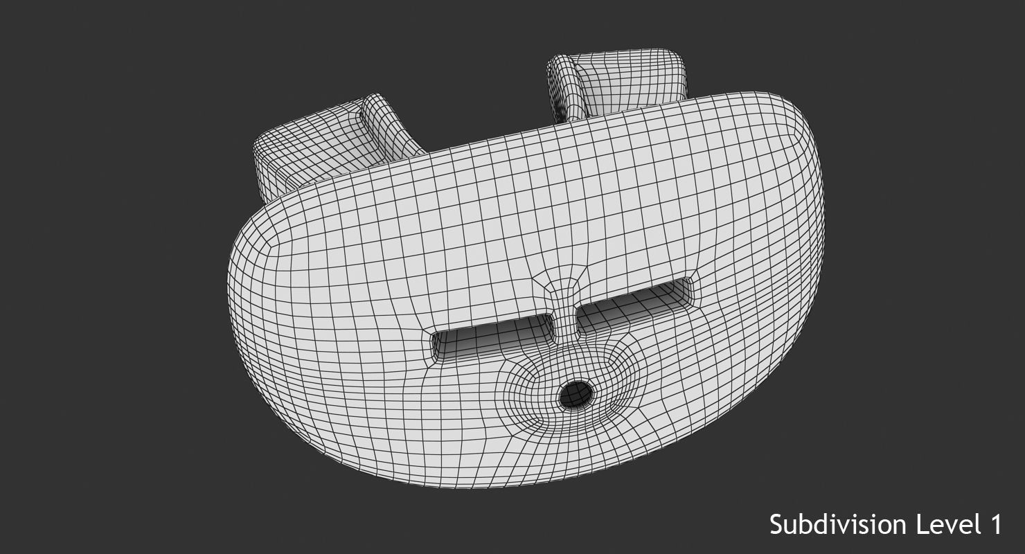 Football Mouthpiece Low-poly 3D model_11